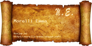 Morelli Emma névjegykártya